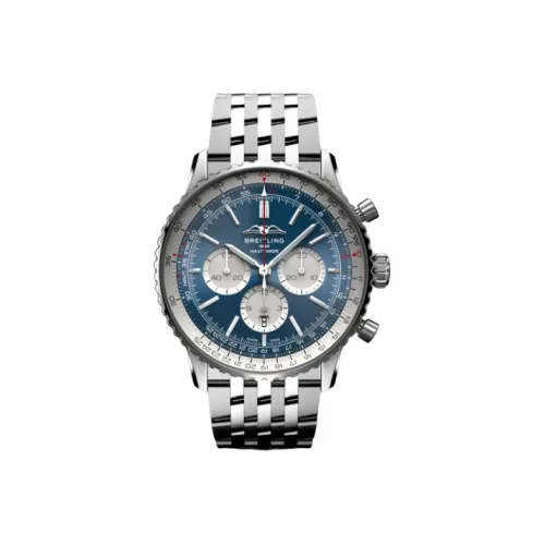 BREITLING Автоматический Механический Часы Мужские Aviation Chronograph Collection 46 мм Синий