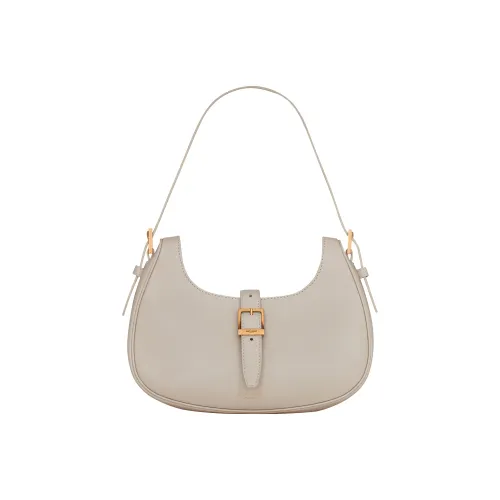 SAINT LAURENT Сумка-хобо из телячьей кожи плечевая сумка женская винтажный белый