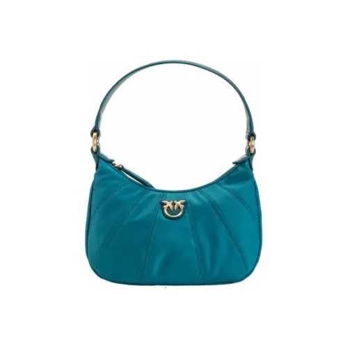 PINKO Переработанный нейлон Полумесяц Сумка через плечо Маленькая сумка через плечо Сумка через плечо Мини Женская Синяя