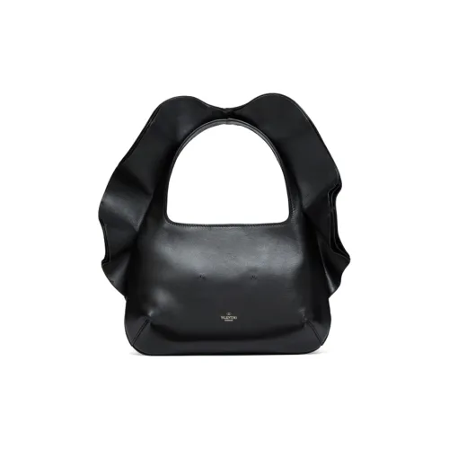 Valentino Atelier Sheepskin Hobo Bag Shoulder Bag Small Women's Black