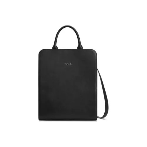 TUPLUS Сумка из крупнозернистой текстуры кожа коровы одно плечо средний размер унисекс ночной черный туманно-серый