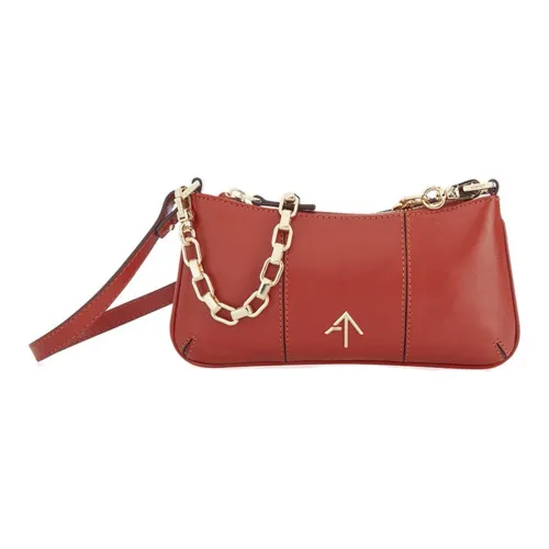 Manu Atelier Сумка через плечо из коровьей кожи Mini Женская Красная