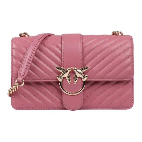 PINKO One Chevron Series Sheepskin Swallow Bag Shoulder Bag Women's Purple Pink