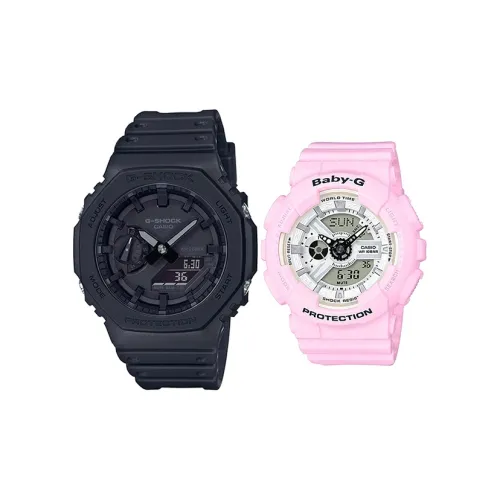 CASIO SHOCK Baby Коллекция Кварцевые Механические Часы Унисекс Черный Циферблат GA 2100 1A1+BA 110BE 4AER