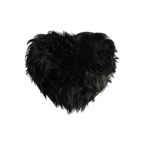Balenciaga Искусственный мех Сердце-образная Сумка Клатч Женская Черная