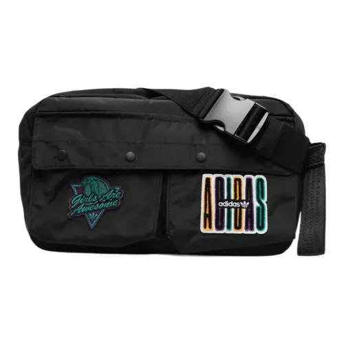 Adidas Girls Are Awesome Коллаборация Полиэстер Сумка через плечо Бананка Унисекс Черный