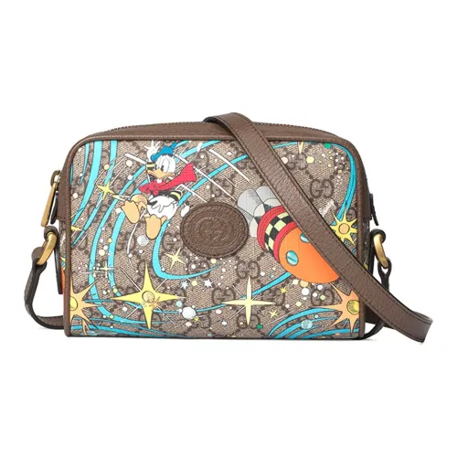 GUCCI Disney Коллаборация Холст с кожей Camera Сумка Сумки через плечо Сумка на плечо Unisex Multicolor
