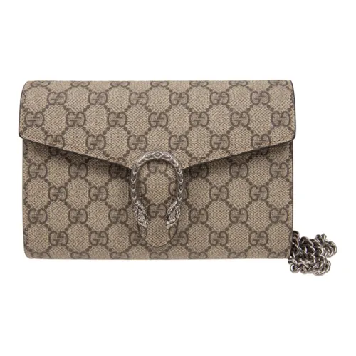 GUCCI Dionysus Холст Кошелек Сумка через плечо Сумка на плечо Женская Эбеновое дерево