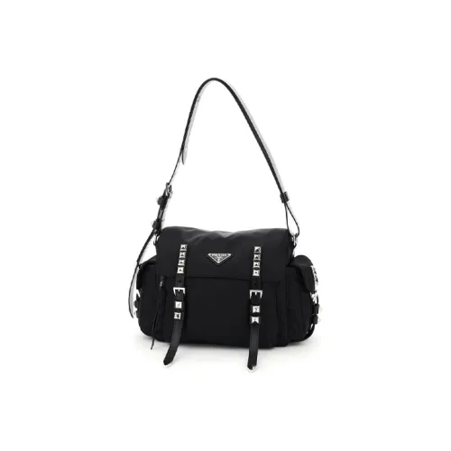 PRADA Сумка через плечо из коровьей кожи унисекс черная