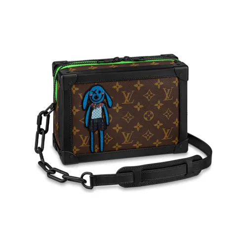 LOUIS VUITTON SOFT TRUNK Покрытый холст Мягкая Сумка для коробок Сумка через плечо Сумка на плечо Мужская Коньяк