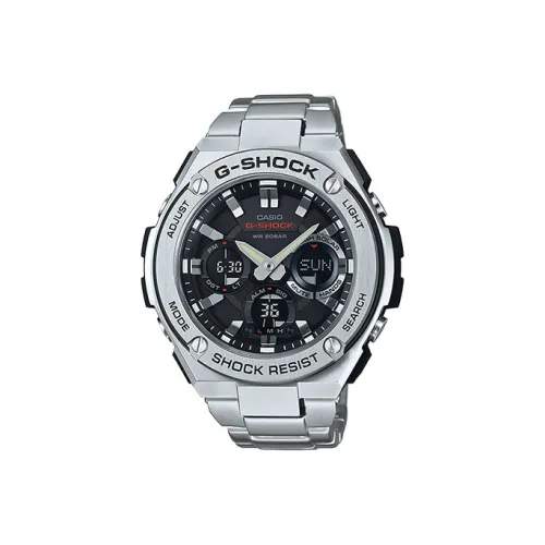 CASIO Солнечный кварцевый механизм мужские часы коллекция Steel S Dual Display 59,1 мм*52,4 мм*16,1 мм черный