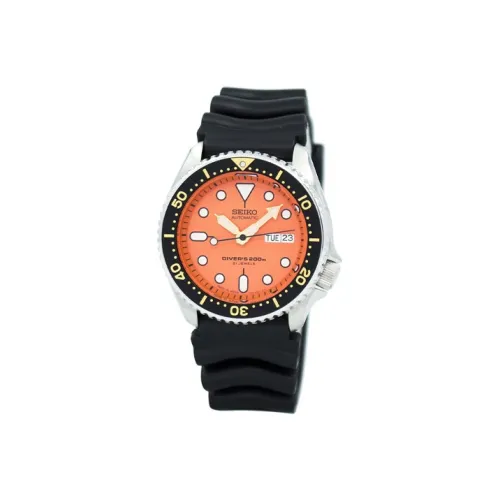 SEIKO Автоматический Механический Часы Мужские 43 мм Оранжевый