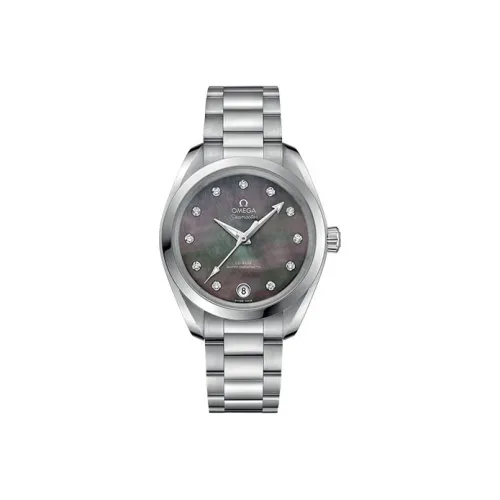 OMEGA AQUA TERRA 150 метров Автоматический Механический Механизм Женские Часы 34 мм Черный Циферблат