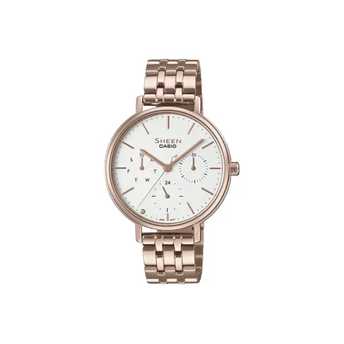 CASIO Кварцевый Movement Женские SHEEN Часы 39,6mm*34mm*7,8mm Белый