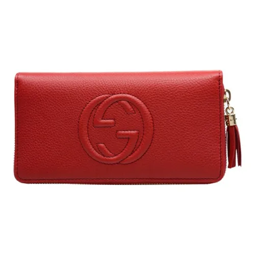 GUCCI SOHO совместный бренд Кожа Кошелек Стандартный Женский Красный