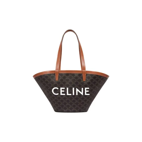 CELINE Couffin Коровья кожа Тоут Сумка Сумка для покупок Корзинка-сумка Сумка Сумка на одно плечо Средний Женская Рыжевато-коричневый