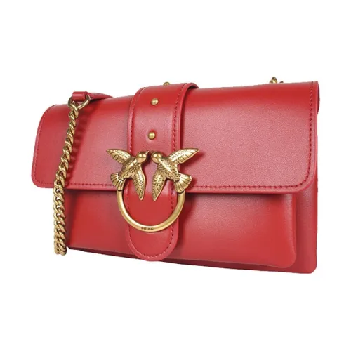 PINKO SIMPLY Кожа Swallow Сумка Конверт Сумка Сумка через плечо Сумка на плечо Женская Красная