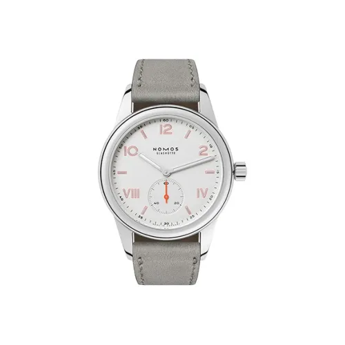 NOMOS Club Series Механизм с ручным заводом Унисекс Часы 36 мм Белый циферблат Корпус часов Натуральная кожа Ремешок Nomos709