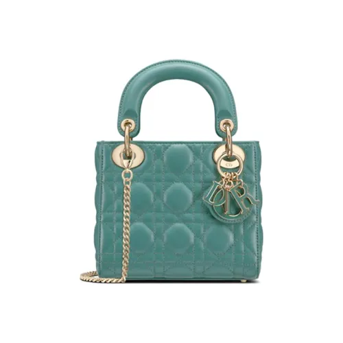 DIOR Lady Dior Sheepskin Сумка Lady Dior Сумка через плечо Сумка мини Женская Мохово-зеленый