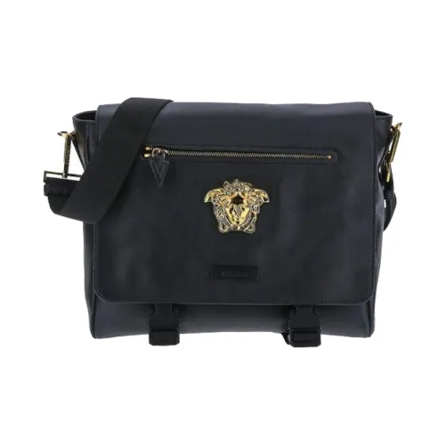 VERSACE Сумка через плечо из коровьей кожи сумка обычная мужская черная