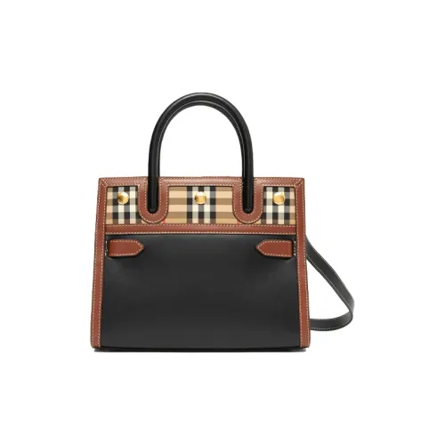 Burberry Title Коровья кожа Taille Один Плечо Через плечо Сумка Мини Женские Черный многоцветный