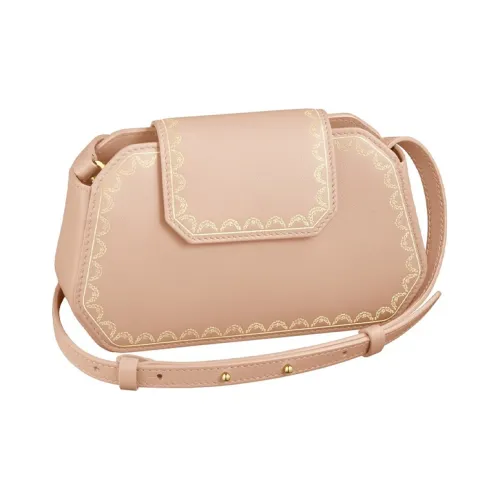 Cartier Guirlande Телячья кожа Сумка через плечо Экстра мини Женская Бежево-розовая