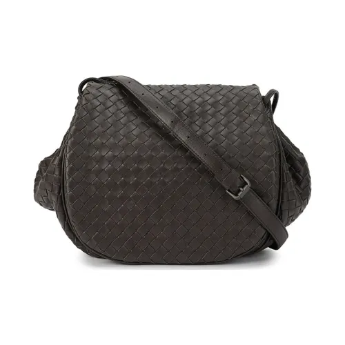 Bottega Veneta Lambskin Сумка через плечо Женская Темно-коричневая