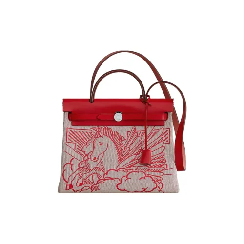 HERMES Herbag Zip Hunter Кожа с Цвет холста Сумка сумка через плечо сумка через плечо Обычный Женские