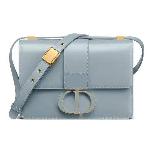 DIOR 30 Montaigne Сумка через плечо из коровьей кожи Женская Небесно-голубая