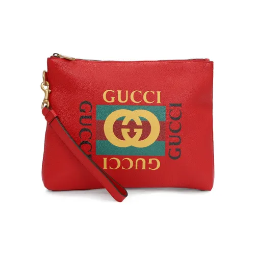 GUCCI Клатч из коровьей кожи унисекс красный