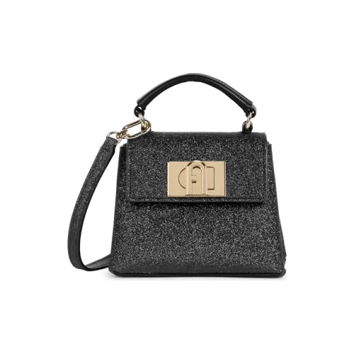 Furla 1927 Collection Ткань Сумка Сумка через плечо Сумка через плечо Женская Nero Яркий Черный