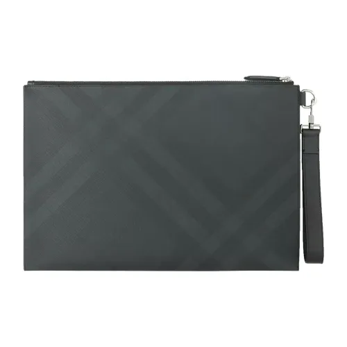 Burberry Хлопок Доска Клатч Большой Мужской Темно-Серый