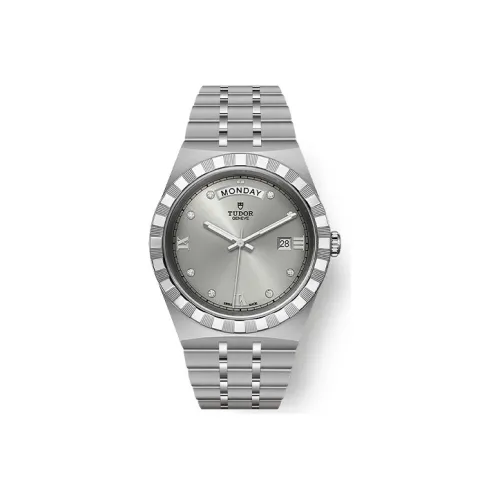 Tudor Royal Collection Автоматический Механический Механизм Мужские Часы Часы 41 мм Серебристый Циферблат Стальные Часы Стальной Ремешок