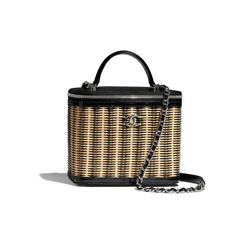 CHANEL Сумка через плечо из коровьей кожи женская бежевая и черная