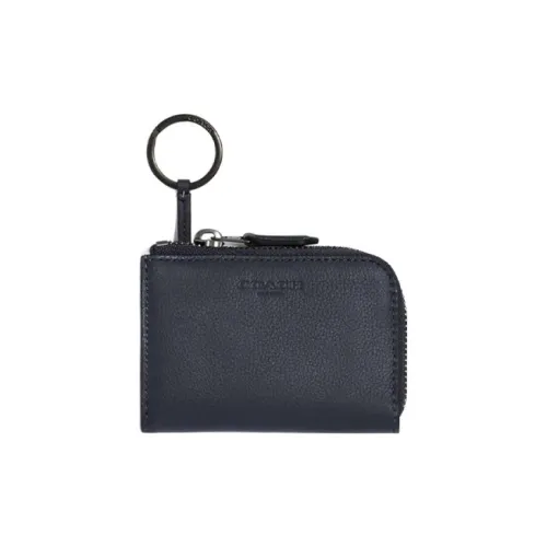 COACH Key Case Кожа Coin Wallet Key Pouch Mini Men's Black