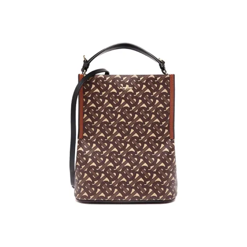Burberry Экологичный Холст Ведрообразная Сумка Сумка через плечо Маленькая Женская Maller Коричневый