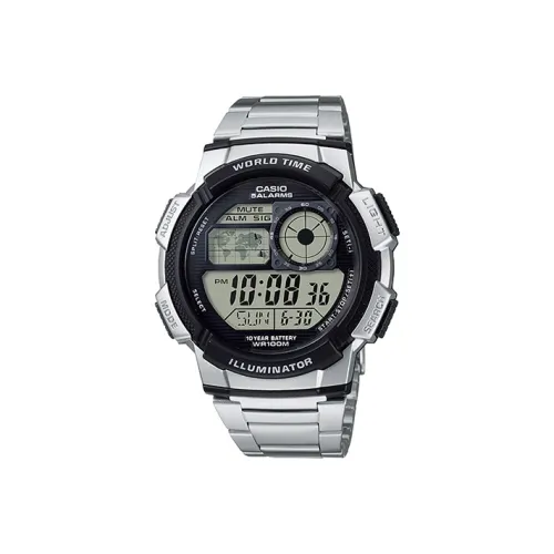 CASIO YOUTH Collection Циферблат с цифровым дисплеем Кварцевый механизм Механизм из нержавеющей стали Ремешок Часы Мужские Черный циферблат