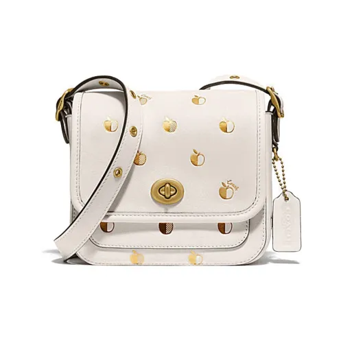 COACH RAMBLER Кожаная сумка через плечо сумка на плечо женская розовая и белая