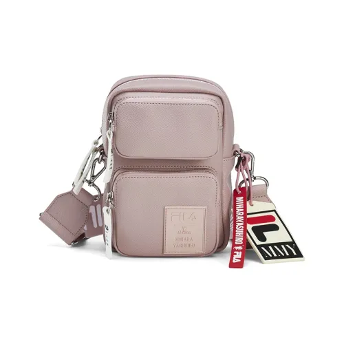 FILA × Mihara Коллаборация PVC Spliced с искусственной кожей чехол для телефона сумка через плечо стандартный унисекс