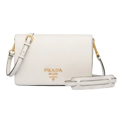 PRADA Cahier Кожа Курьерская сумка Сумка через плечо Женская Белая