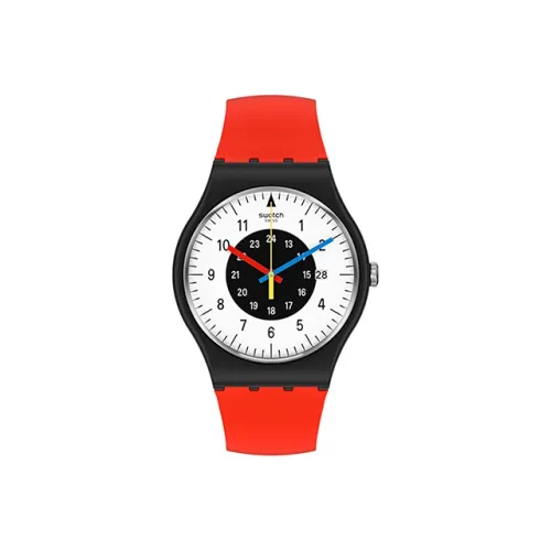 Swatch Quartz Механизм Унисекс Часы 41 мм Белый Циферблат Биокерамика Чехол Часов Bio Based Материал Ремешок