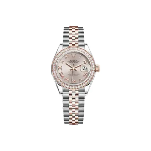 ROLEX Автоматический Механический Movement Женские Women's Apparel Log Series Часы 28 мм Серебряные
