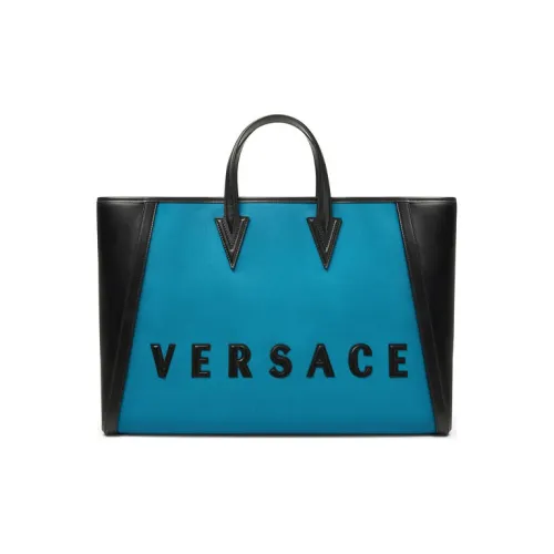 VERSACE Кожа Тоут Сумка Мужская Синяя Черная Многоцветная
