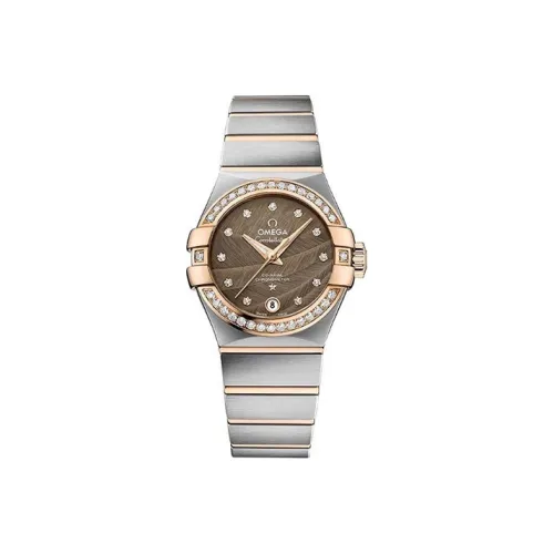 OMEGA Автоматический Механический Movement Женские Constellation Series Constellation Watch 27мм*12,3мм Кофе