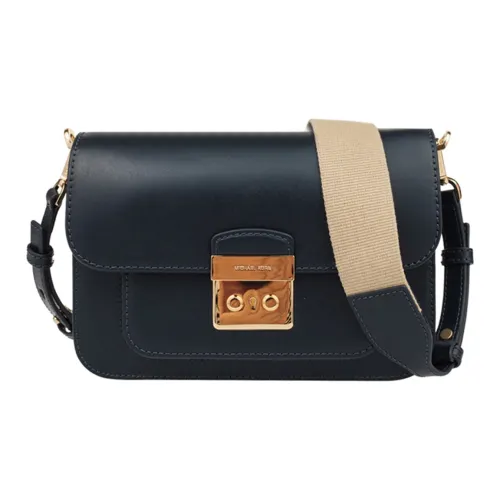 MICHAEL KORS Sloan Коровья кожа Camera Сумка Сумка через плечо Сумка на плечо Большая женская Морской синий