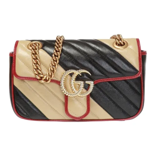 GUCCI Marmont Quilted кожаная сумка через плечо мини-сумка женская многоцветная