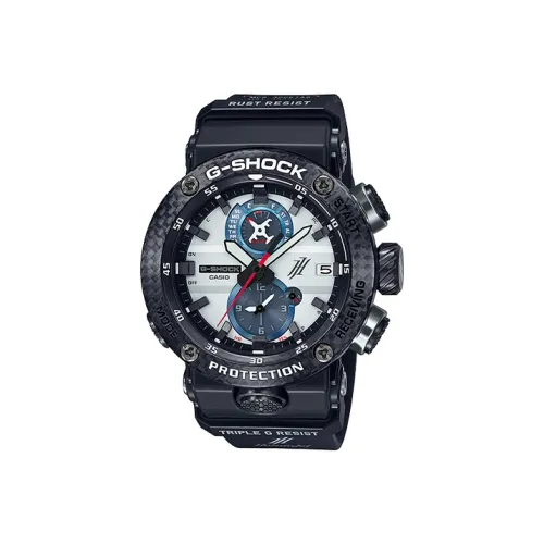 CASIO Кварцевый механизм Резиновый ремешок Часы Мужские Белый циферблат