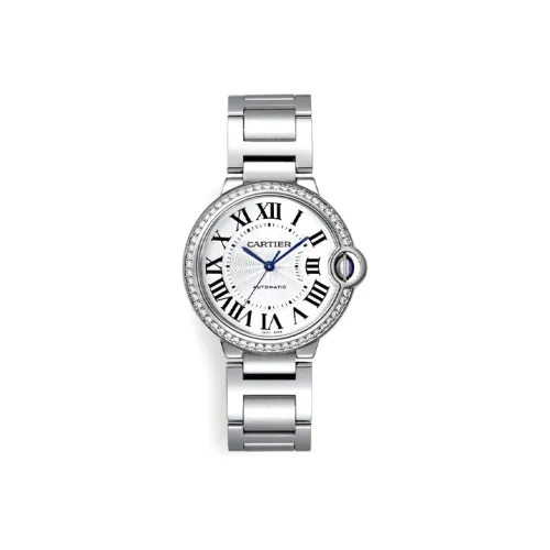 Cartier Часы Ballon Bleu De Cartier 36 Мм, Механизм С Автоматическим Подзаводом, Сталь, Бриллианты