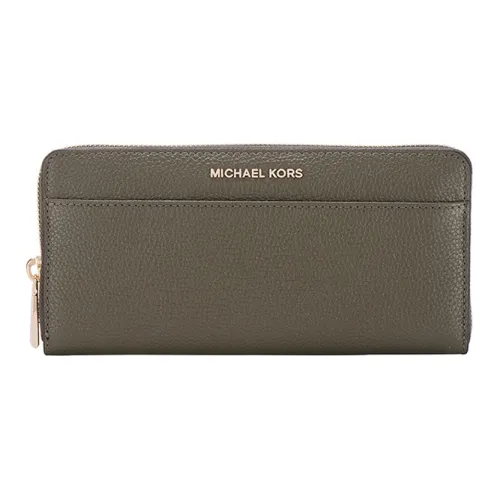 MICHAEL KORS MICHAEL KORS Luggage Collection Коровья кожа Клатч Кошелек Женские Оливково-зеленый