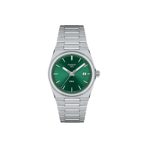 TISSOT PRX Super Player Series Кварцевый механизм Женские часы 35 мм 34,6*35 мм Зеленый циферблат